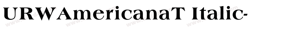 URWAmericanaT Italic字体转换